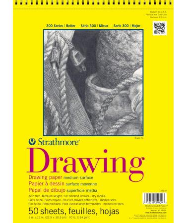 Strathmore 300 Series Palette Paper Pad, Tape Bound, 9x12 inches, 40 Sheets  (41lb/67g) - Artist Paper for Adults and Students 