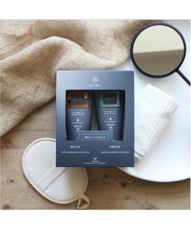  Dresdner Essenz Dresdner Essenz Men's Choice Gift Set - Fresh and Relaxing Shower Gel - Gift Set for Men - Vegan - 2 x 200 ml - Buy Online on GoSupps.com