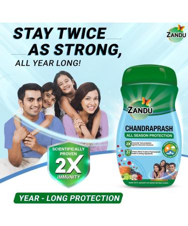 Zandu Chandraprash All Season Protection 2x Immunity* Blend of 37 Ingredients Chyawanprash Herbs + Cooling Ingredients No Refined Sugar & Ideal for Winter Monsoon & Summers 900g Black 1 count (Pack of 1) - Buy Online on GoSupps.com