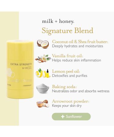 milk + honey Travel Extra Strength No. 05 Aluminum Free Deodorant Natural Deodorant for Men and Women For All Skin Types Lemon and Vanilla Scent N 05: Lemon + Vanilla - Buy Online on GoSupps.com
