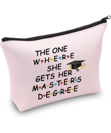 Master's Degree Graduation Gift: Stylish Zipper Makeup Bag for Students | Perfect Cosmetic Travel Bag - Buy Online on GoSupps.com