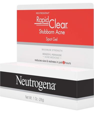 Buy Neutrogena Rapid Clear Stubborn Acne Spot Treatment Gel - 10% Benzoyl Peroxide Pimple Cream for Acne Prone Skin - 1 oz | Fast International Shipping - Buy Online on GoSupps.com