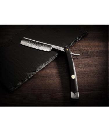 Buy A.P. Donovan 7/8 Solid Razor Set - Carbon Steel Black Plastic Handle | Brush Soap Paste & Leather String Included | International Shipping Available - Buy Online on GoSupps.com