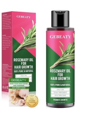 Rosemary Oil for Hair Growth Organic 100% Pure and Natural (8 Fl Oz) Cold Pressed Hexane Free Hair Growth Oil for Women Men Hair Strenghtening Treatment With Jojoba Oil & Castor Oil VP6005