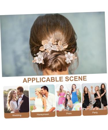 FOMIYES 1 Set Leaves and Flowers Hair Comb Bride Hair Comb Hair Accessories for Bridesmaids Headpiece for Wedding Decoration Flower Hair Accessories Flower Hair Pin Flower Hair Combs - Buy Online on GoSupps.com
