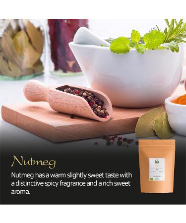 Organic Whole Nutmeg Spice - Premium Myristica Fragrans - 100g - Buy Online on GoSupps.com