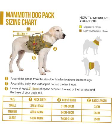 OneTigris Mammoth Dog Backpack 2.0 - Tear-Resistant Camping & Hiking Pack for M/L Size Dogs in Coyote Brown - Buy Online on GoSupps.com