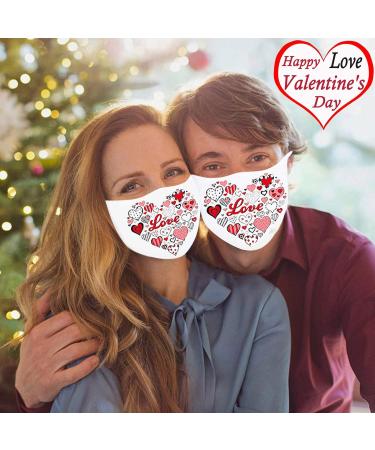 Valentine's Day Face Bandanas Couple Matching Face_Masks - Beast & Beauty- Reusable Cloth Face_Mask - Buy Online on GoSupps.com