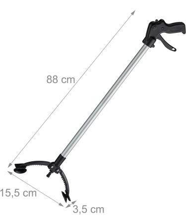 Relaxdays Grabber Tool - 88cm Garbage Grabber for Seniors | Arm Extension & Gripping Aid | Durable Aluminum & Plastic | International Shipping - Buy Online on GoSupps.com