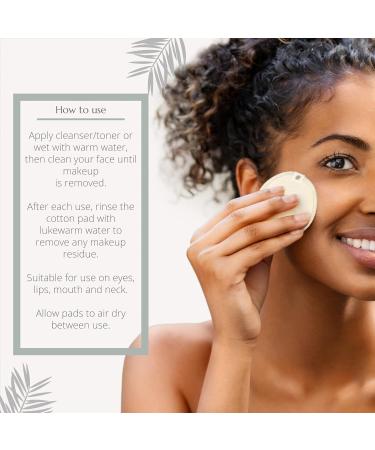 Wild & Stone Reusable Make-Up Remover Pads | 16 Eco-Friendly Organic Cotton Pads | Washable Bag Included | Perfect for All Skin Types - Buy Online on GoSupps.com