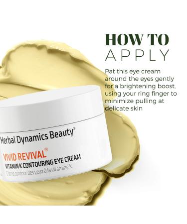 HD Beauty Vivid Revival Vitamin K Under Eye Cream 0.5oz - Reduce Dark Circles, Puffiness, and Fine Lines - With Hyaluronic Acid and Aloe Vera - Buy Online on GoSupps.com
