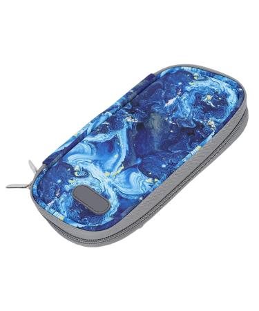 Insulin Cooler Travel Case Multilayer Lightweight Portable Medicine Cooling Bag Without Ice Pack(Blue)