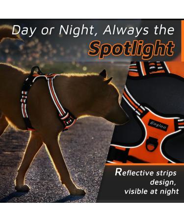 Adjustable No Pull Dog Harness - Padded Front Puppy Vest with Handle - Reflective Breathable Mesh for Outdoor Adventures - Comfort Control - Orange (1 Pack) - Buy Online on GoSupps.com