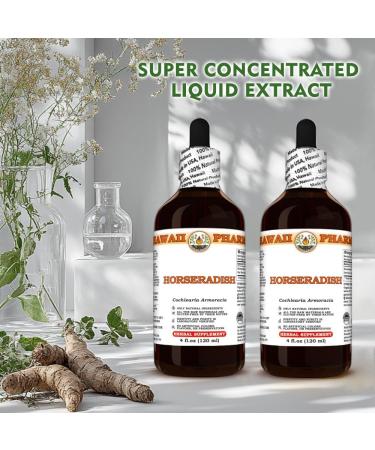 Horseradish (Cochlearia Armoracia) Dry Root Tincture, Made in Hawaii, All Natural, Vegan, Pure Liquid Extract - 32 fl.oz 32 Fl Oz (Pack of 1) - Buy Online on GoSupps.com
