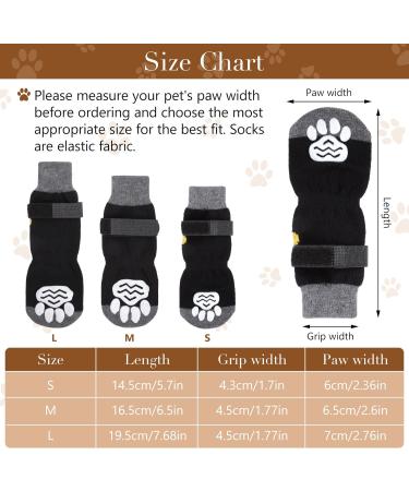 Vyuwast 8 Pcs Dog Socks Paws Stop Licking Anti-Slip Dog Paw Protectors with Adjustable Straps Dog Cat Socks with Grips for Small Medium Large Dogs Puppy Indoor Outdoor Hardwood Floor Walking(L) - Buy Online on GoSupps.com