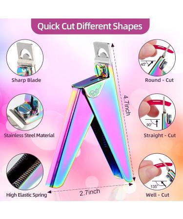 Acrylic Nail Care Kit - 5 in 1 Set with Nail Clippers, Glass File, Cuticle Trimmer, Pusher & Remover - Professional Stainless Steel Manicure Pedicure Tools - Buy Online on GoSupps.com