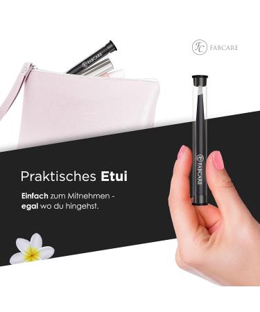 Plucking Fabcare Eyebrow Tweezers with Anti-Slide Coating | Professional Gimmick Tweezers & Etui for Precision Grooming - Buy Online on GoSupps.com