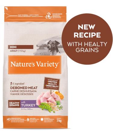 Nature's Variety Healthy Grains - Mini Adult Dog Food - Turkey - 3kg - Buy Online on GoSupps.com