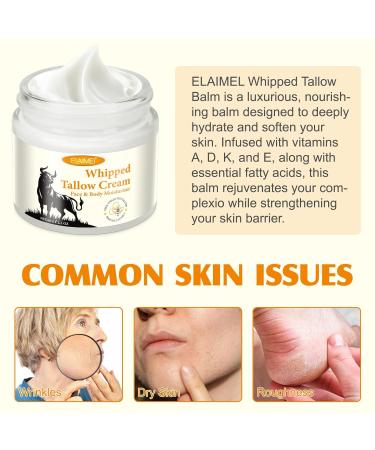 60g Beef Tallow for Skin Tallow and Honey Balm - Grass Fed Tallow Raw Wild Honey & Beeswax - Softens Dry Rough Skin Deep Hydrating - Beef Tallow Face Moisturizer - Buy Online on GoSupps.com