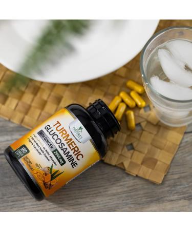 Nature's Nutrition Turmeric Curcumin with Ginger, Glucosamine & Black Pepper 2000mg - Joint & Immune Support Supplement - Made in USA - 180 Veggie Caps - Buy Online on GoSupps.com