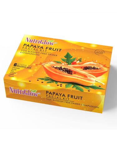 NUTRIGLOW Papaya Face Kit For Clearer Blemish-Free Skin Moisturized And Brighter Skin Fresh Appearance All Skin Types 260gm