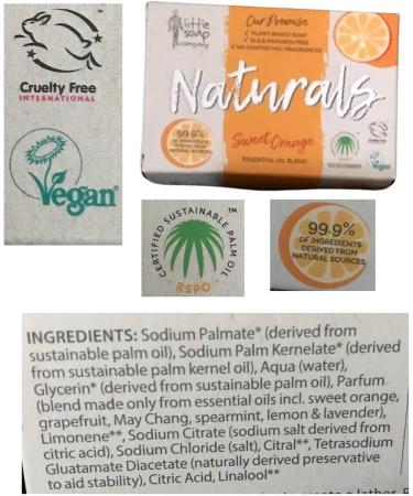 Bundle of 3 Soaps 1 Sweet Orange (100g) 1 Lemon Zest (100g) and 1 Peppermint & Eucalyptus (100g) - Buy Online on GoSupps.com