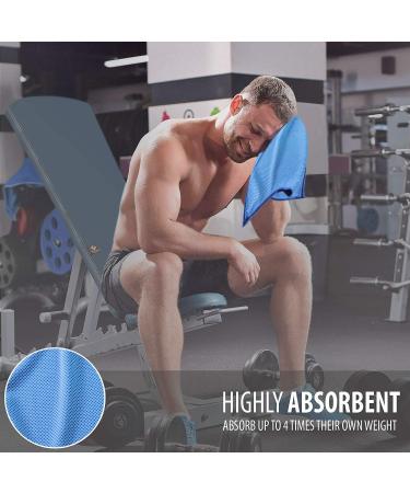 Sukeen 4 Pack Cooling Towel for Yoga, Sport, Gym - 40 x 12 Ice Microfiber Towel in BlueGreyGreenPink - Buy Online on GoSupps.com