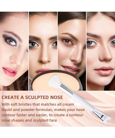 Sokfone Dual Ended Nose Contour Brush - U-Shaped 2-In-1 Precision Makeup Brush for Easy Nose Contouring - Perfect for Slimming and Defining - Buy Online on GoSupps.com