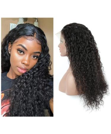 22 Inch Brazilian Wet and Wavy Lace Front Human Hair Wig for Black Women - 150% Density, Pre Plucked, Glueless Curly Frontal Wig - Buy Online on GoSupps.com