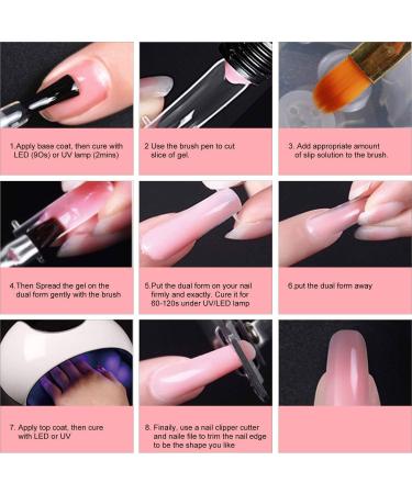 Jane Choi Nail Gel Kit - 4 Colors UV Nail Extension Builder Gel Set for Home Salon - Soft Pink, Pink, Nude, Clear - Nail Tool Extension Glue - Buy Online on GoSupps.com
