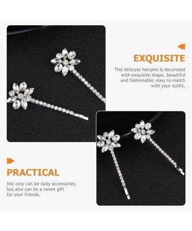 Beaupretty 6 Pairs Bridal Rhinestone Barrette girl hair accessories wedding hair clips for brides hair accessories for bride 90s hair accessories pearl bobby wedding hair pin Women Hair Clips - Buy Online on GoSupps.com