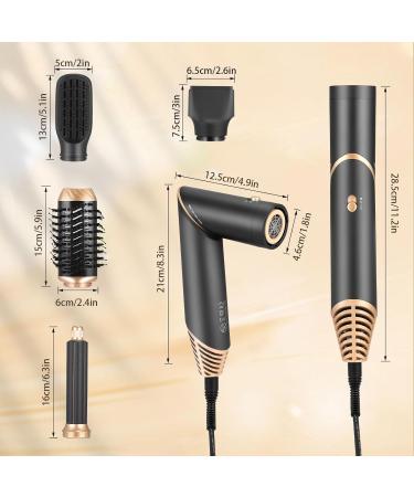 5-in-1 Airstyler Hair Dryer Brush Set - Dry Straighten Curl & Volumize Hair | All Hair Types | Free International Shipping - Buy Online on GoSupps.com