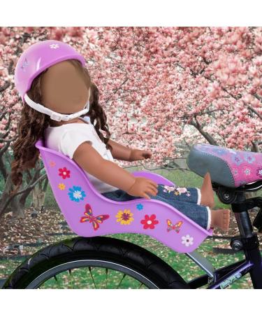 Ride Along Dolly Doll Bicycle Seat - Purple with DIY Decals | Fits Standard Dolls & Stuffed Animals - Buy Online on GoSupps.com