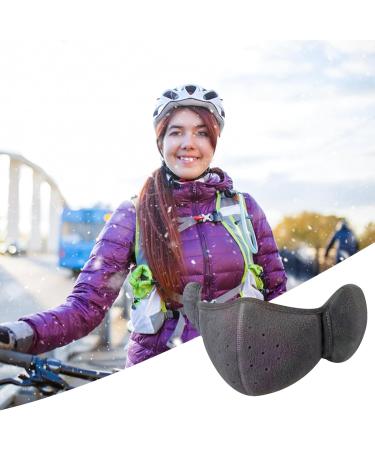 Holdes Half-Sighted Winter Warmer Mask - Breathable Dust Face Cover with Earmist & Plush Earmaker - Dark Gray | International Shipping Available - Buy Online on GoSupps.com