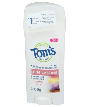 Tom's of Maine Natural Aluminium-Free Deodorant Stick - Long Lasting Beautiful Earth Scent | 2.25 oz - Buy Online on GoSupps.com