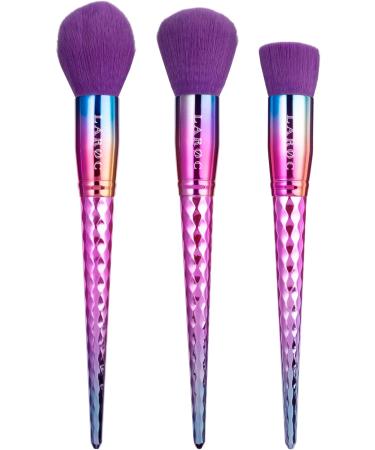 Makeup Brush Set 10pc LaRoc - Make Up Brushes for Blusher Foundation Brush Concealer Brush Eyeliner Eyeshadow Cream & Liquid Make Up Anti-Shedding Bristles - Rainbow Effect - Buy Online on GoSupps.com