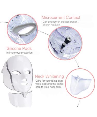 Portable Face & Neck LED Light Therapy Device | 7 Colors Skincare Machine - Buy Online on GoSupps.com