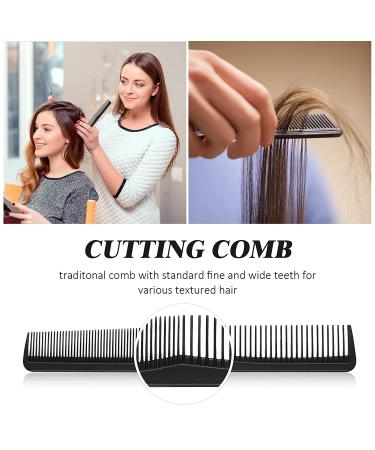 5 Piece Hair Cutting Comb Set - Fine Teeth Carbon Combs for Men and Women - Buy Online on GoSupps.com