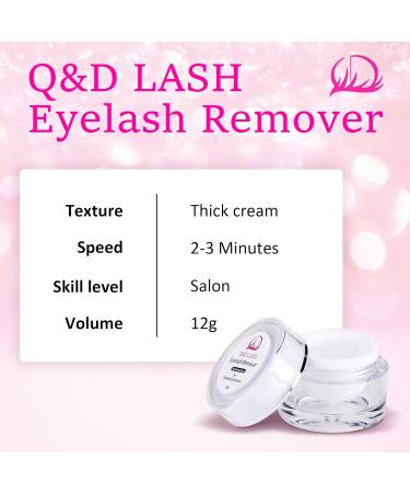 Q&D LASH Eyelash Extension Remover Cream | Low Irritation Odor-Free Formula for Sensitive Skin | Professional Adhesive Remover - Buy Online on GoSupps.com