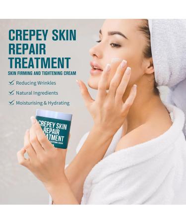 Crepey Skin Repair Treatment-Skin Tightening Cream for Body & Face | Firming Cream for Loose/Sagging Areas | Reduces Fine Lines Smooths Crepey Texture | All Types Deep Hydration Fast-Absorbing (2PCS) - Buy Online on GoSupps.com