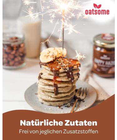 Oatsome Happy Hazel | Vegan Hazelnut Cocoa Spread | 100% Natural Palm Oil Free | Bio & Healthy Breakfast Spread | 200g - Buy Online on GoSupps.com