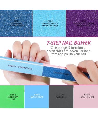 Fandamei 20-Piece Nail Buffer & File Set - Professional 100/180 Gel Nail Files for Manicure & Pedicure - Perfect for Nail Care Worldwide - Buy Online on GoSupps.com