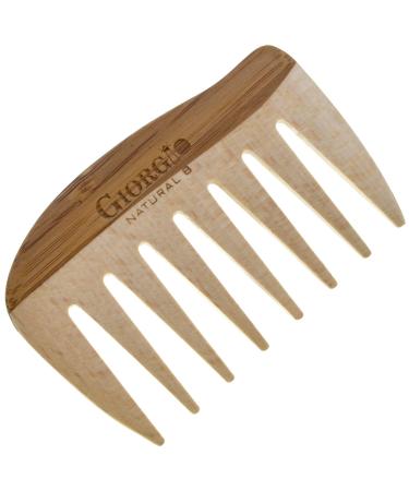 Giorgio GIONAT8 Small Natural Wooden Comb Hair Detangler Wide Tooth Comb for Curly Hair  Bamboo and Beechwood Hair Combs for Thick Hair - Organic Wooden Hair Comb Perfect for Use with Long Thick Hair