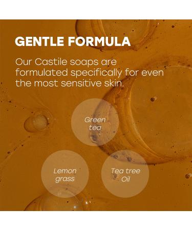 Organic Green Tea Castile Soap - 16 oz - Sunflower, Olive & Coconut Oils | RICH FARMERS - Buy Online on GoSupps.com