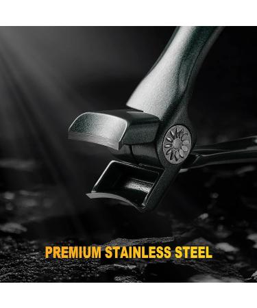 Professional Wide Jaw Nail Clipper Set with Crystal File - Green | FVION Thick Toenail and Fingernail Clippers for Men and Women - Buy Online on GoSupps.com