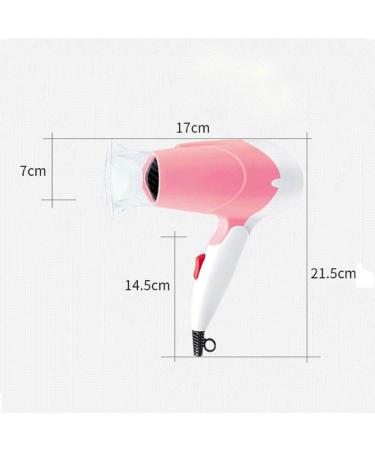 ADITAM Compact Hair Dryer Can Be Folded Light and Compact Two-Speed Wind Speed up Drying Save Time Product Color: Blue Pink/Pink Double The Comfort - Buy Online on GoSupps.com