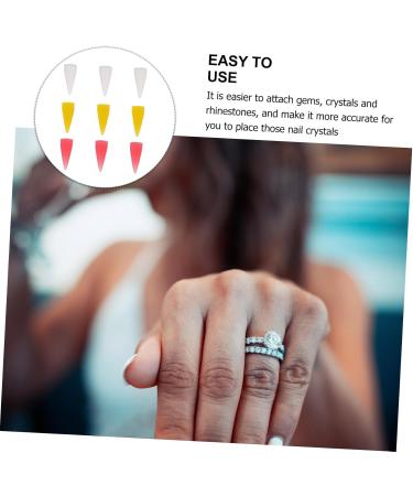 Set of 9 manicure pens with silicone nailing tool nail picker nail rhinestone picker jewel collector picker replacement drilling written deliveries 2.3x0.8cm Assorted colours - Buy Online on GoSupps.com