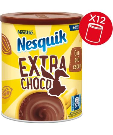 NESQUIK EXTRA CHOCO Soluble Preparation for Drinks Containing Cocoa Reduces Fats 12 Glasses 390 g - Buy Online on GoSupps.com