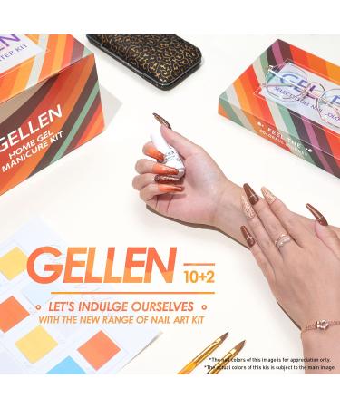 Gellen 10 Colors Gel Nail Polish Starter Kit with UV/LED Light, 24W Nail Dryer | DIY Home/Salon Manicure Set - Neon Rainbow Summer Nail Polish Gift for Her - Buy Online on GoSupps.com