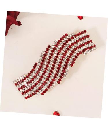 Beaupretty Accessories rhinestone hairpin Metal hair clips for women Rhinestone hair clips Red Hair barrettes for women goody barrettes for women bridal accessories bride exotic dense Hair - Buy Online on GoSupps.com